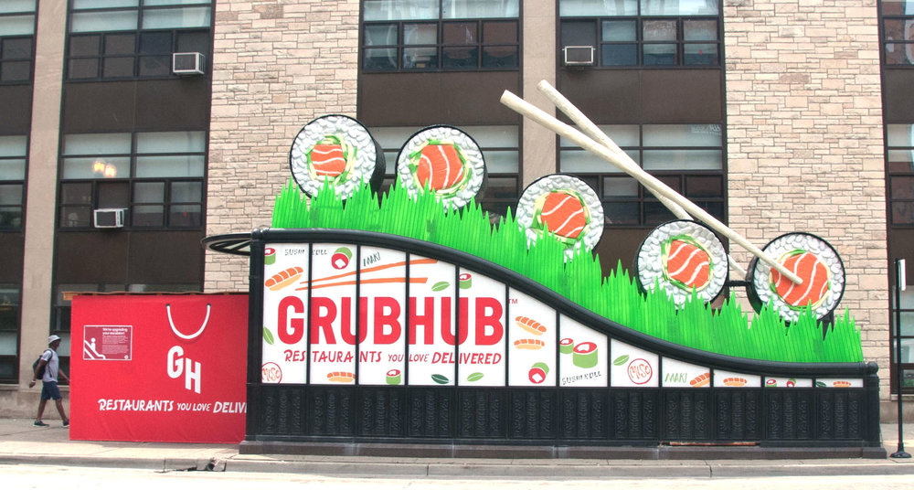 Illumivation+Portfolio+2017+Grubhub+Intersection+Giant+Sushi+Chicago+Creative+Outdoor+Advertising+OOH+Out+of+Home+Marketing